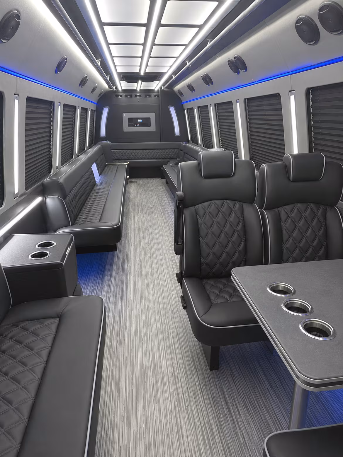 pensacola 25 passenger party bus inside