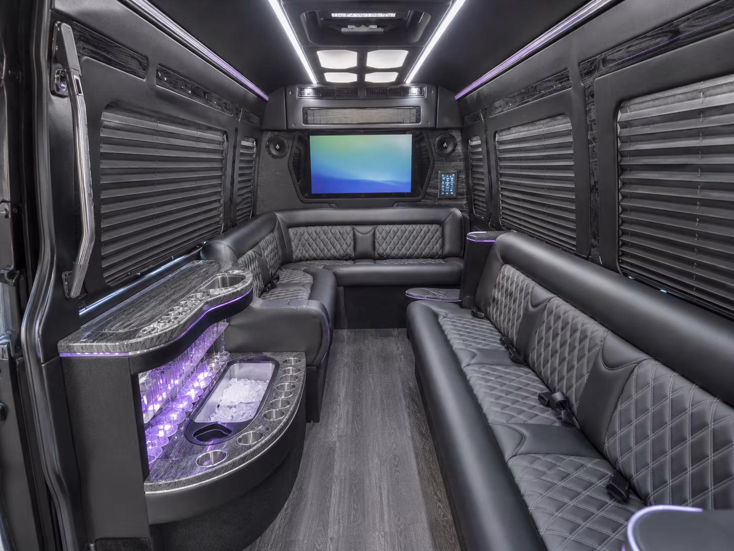 pensacola 40 passenger party bus inside