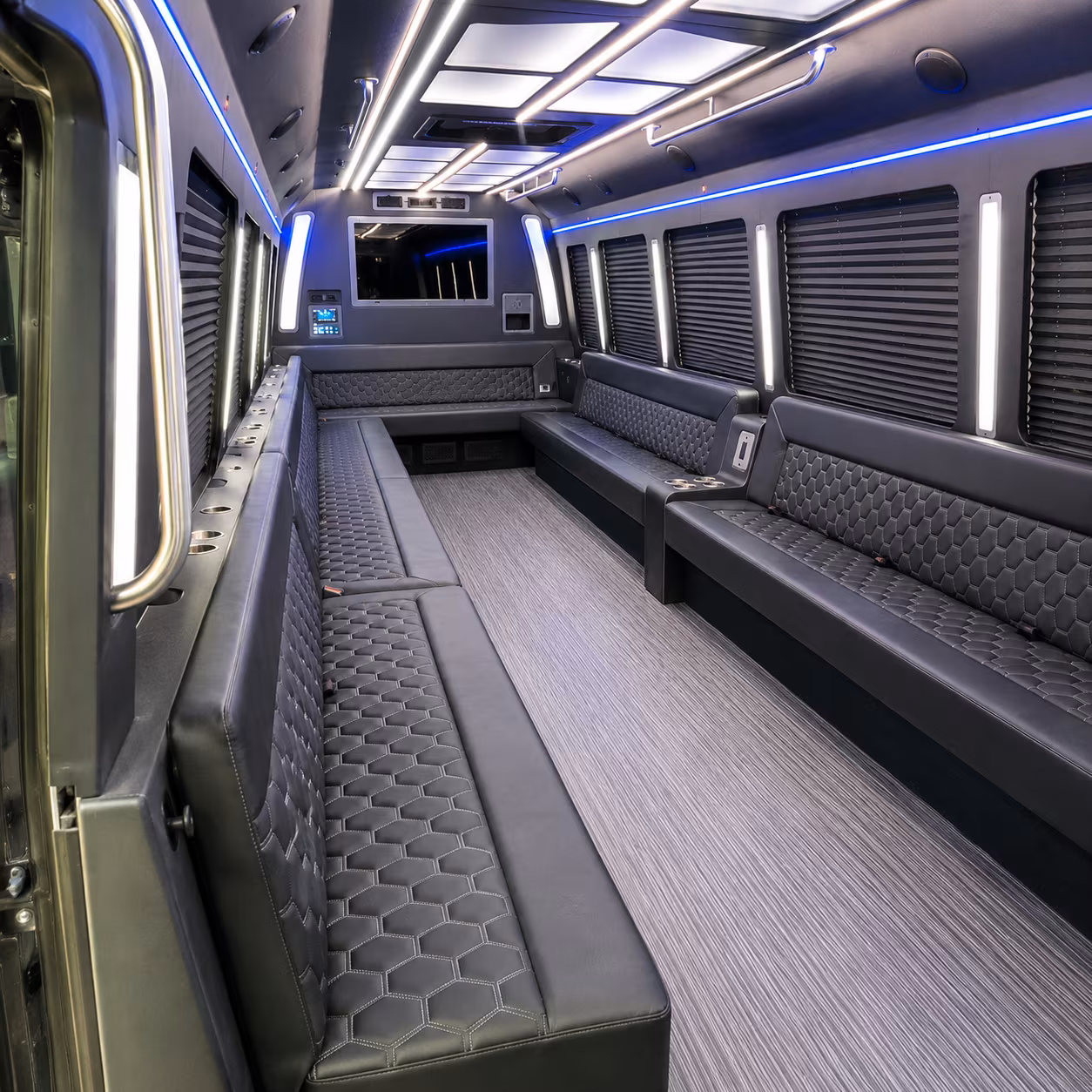 pensacola 40 passenger party bus interior