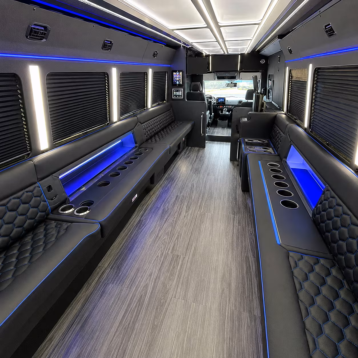 pensacola party bus rental interior